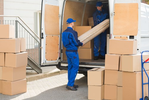 Removal truck ready for a move in Swiss Cottage