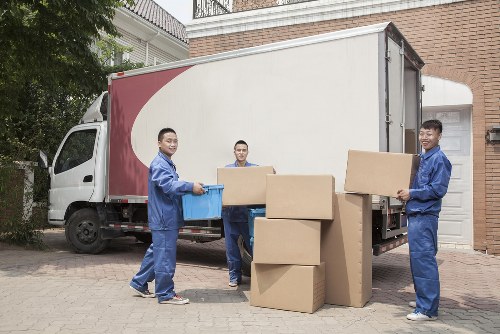 Removal team preparing a house move in Swiss Cottage