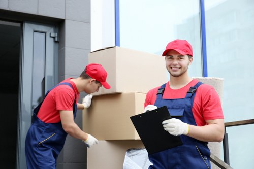 Loading furniture into a hire truck for a local move