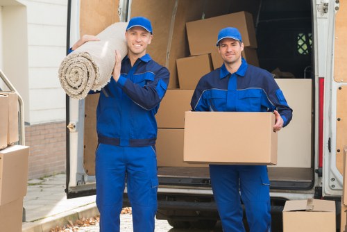 Team member using PPE during a safe moving operation