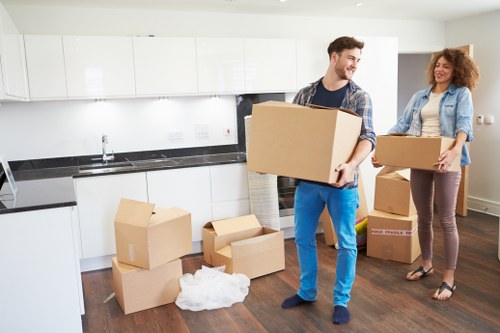 Loading household items for a local move in North West London