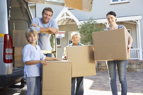 Moving truck service operating near Swiss Cottage residential streets