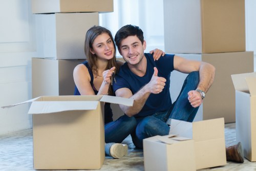 Residential and office items prepared for removal truck hire