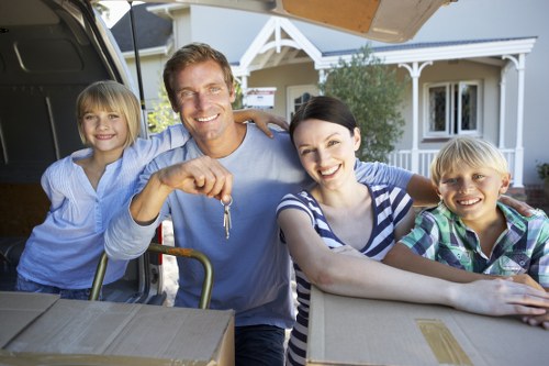 Careful unloading and placement of furniture at a new home