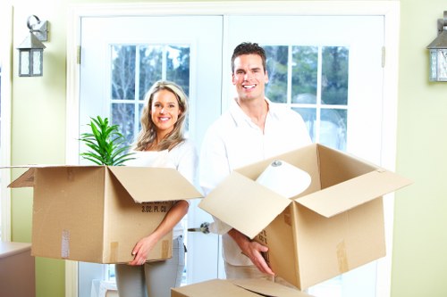 Final unloading and placement of belongings in a Swiss Cottage move