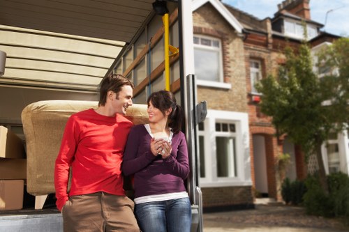 Careful handling of packed belongings in a North West London move