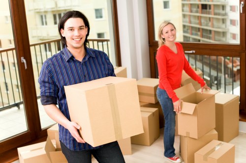Organised unpacking boxes and household items in Swiss Cottage