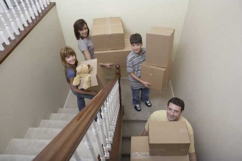 Careful loading of furniture for a Swiss Cottage relocation